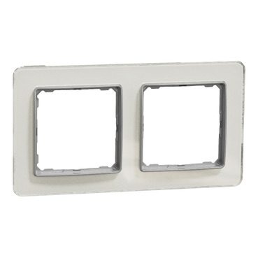 Schneider Electric, Sedna Elements, Ramka 2-krotna, szkło białe, efekt szkła, SDD360802