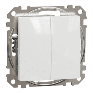 Schneider Electric, Sedna Design & Elements, Przycisk podwójny, biały, SDD111118