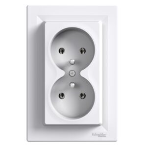 Schneider Electric Asfora, double socket 2P+PE, white, EPH9800221