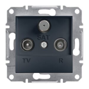 Schneider Electric Asfora, RTV-SAT terminal socket 1dB, without frame, anthracite, EPH3500171
