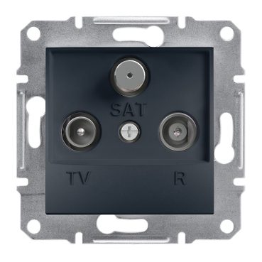 Schneider Electric Asfora, RTV-SAT terminal socket 1dB, without frame, anthracite, EPH3500171