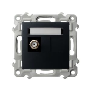 SZAFIR MODUŁ CZARNY METALIK GNIAZDO ANTENOWE TYPU F 1X