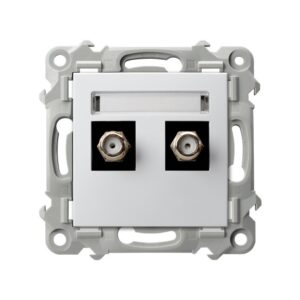 SZAFIR MODUŁ BIAŁY GNIAZDO ANTENOWE TYPU F 2X