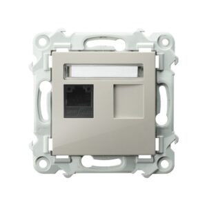 SZAFIR KASZMIROWY BEŻ GNIAZDO KOMPUTEROWE POJEDYNCZE, KAT. 5E MMC