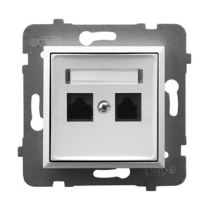 ARIA WHITE MODULE COMPUTER SOCKET 2X UAE 8 CAT.5E UTP KRONE STRAIGHT