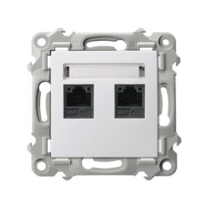 SAPPHIRE MODULE WHITE COMPUTER SOCKET 2X CAT. 5E MMC