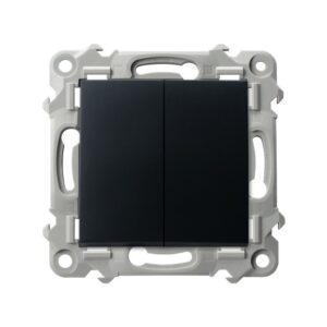 SZAFIR MODUŁ CZARNY METALIK ŁĄCZNIK UNIWERSALNY 2X ZACISKI SPRĘŻYNOWE 10AX 250V