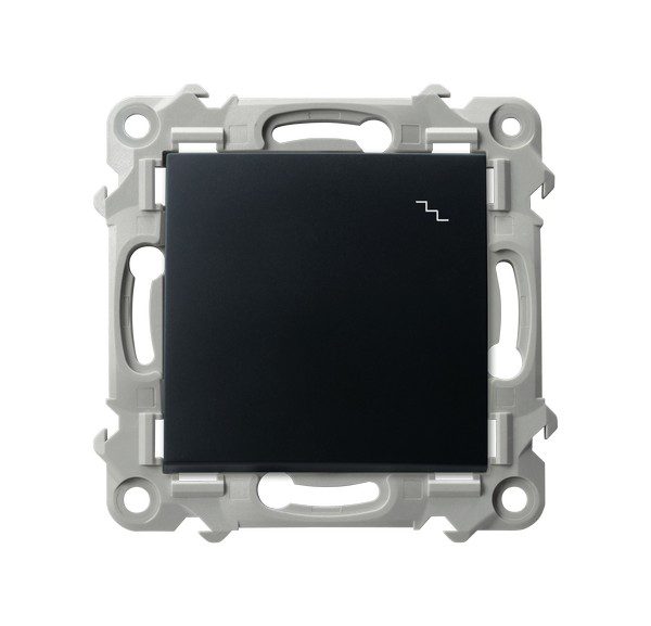 SZAFIR MODUŁ CZARNY METALIK ŁĄCZNIK UNIWERSALNY "SCHODY" ZACISKI SPRĘŻYNOWE 10AX 250V