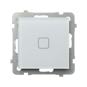 SONATA TOUCH BIAŁE SZKŁO SZRONIONE ŁĄCZNIK DOTYKOWY JEDNOBIEGUNOWY Z PODŚWIETLENIEM 110-230V~, 50-60