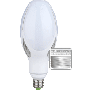 INTENSIVE LAMPA LED " RTĘCIOWA"  30W E27/ E40 MATOWA 840 NW 4000K 4900LM ED90