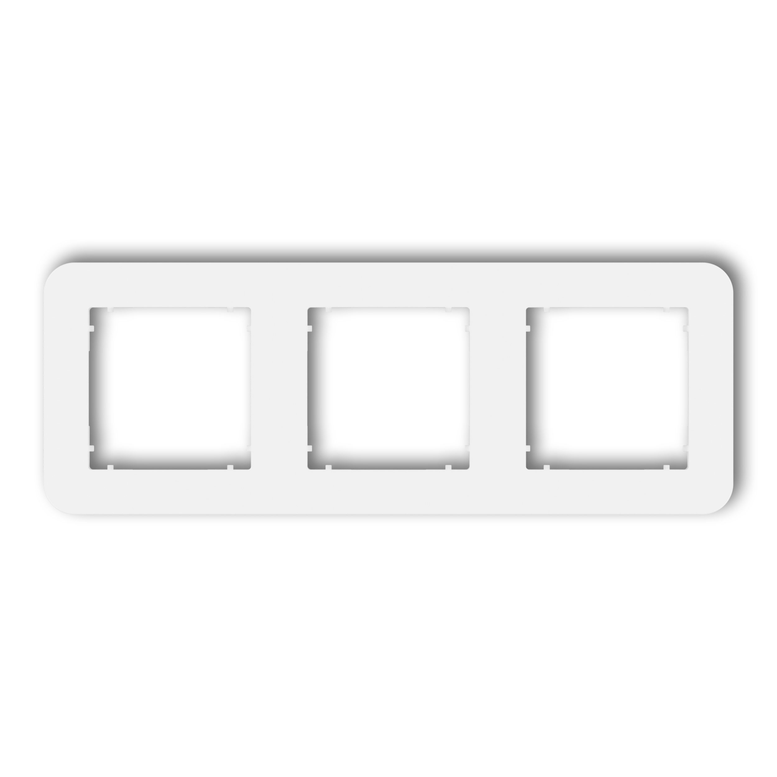 MINI BIAŁY RAMKA 3X ZAOKRĄGLONA UNIWERSALNA