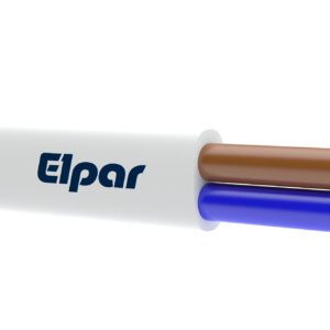 YDYP 2X 2.5 WHITE INSTALLATION CABLE FLAT WIRE 450/750V CLASS 1 REEL